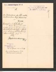 k.k. naturhistorisches Hofmuseum, Intendanzakten 1885-1896 (Hauer), Aktenzahl Z.404.a/1888, Seite 1